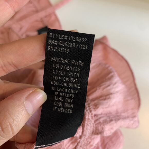 BCX Top Womens S Small Peony Pink Cold Off Shoulder Drawstring Waist Tie Peplum - Picture 13 of 15